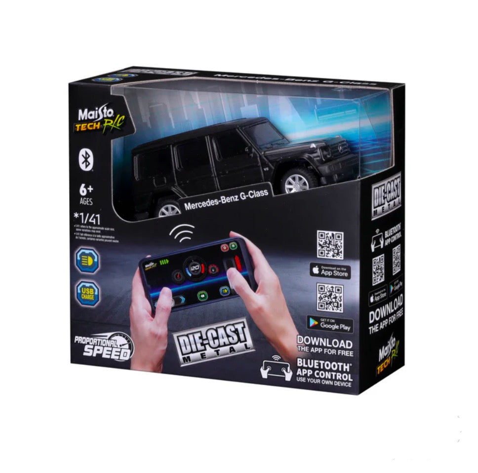 1:41 Mini Metal Die-Cast Bluetooth RC Mercedes-Benz G-Class