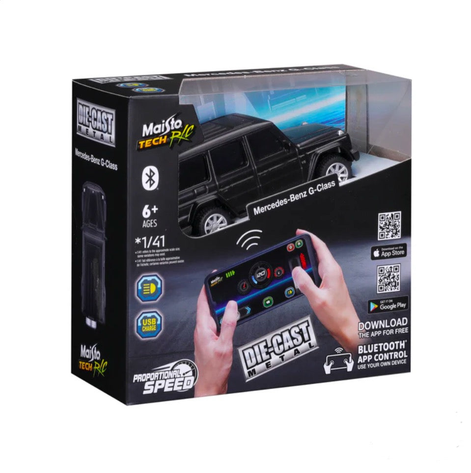 1:41 Mini Metal Die-Cast Bluetooth RC Mercedes-Benz G-Class